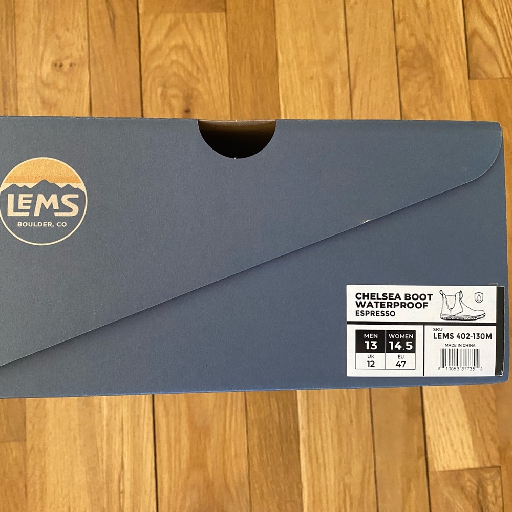 Lems waterproof Chelsea boot espresso 13 new in box